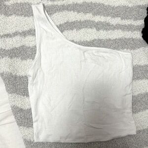 White cropped top
